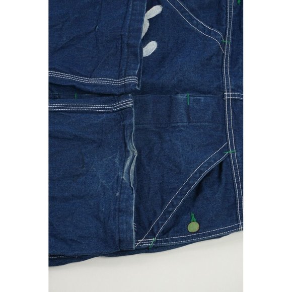Liberty Blue Denim Overalls with Green and White Details - Picture 8 of 8